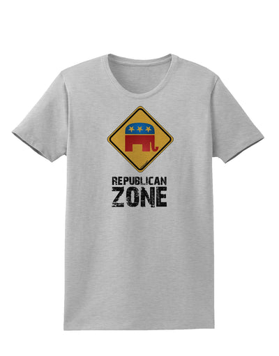 Republican Zone Womens T-Shirt-Womens T-Shirt-TooLoud-AshGray-X-Small-Davson Sales