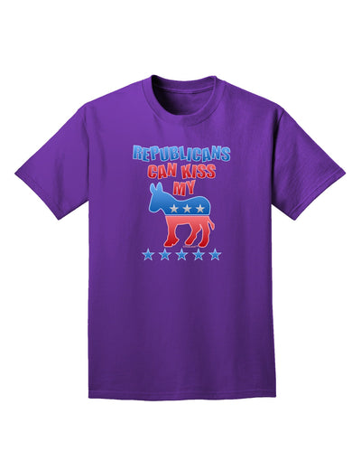 Republicans Can Kiss My - Democrat Adult Dark T-Shirt-Mens T-Shirt-TooLoud-Purple-Small-Davson Sales