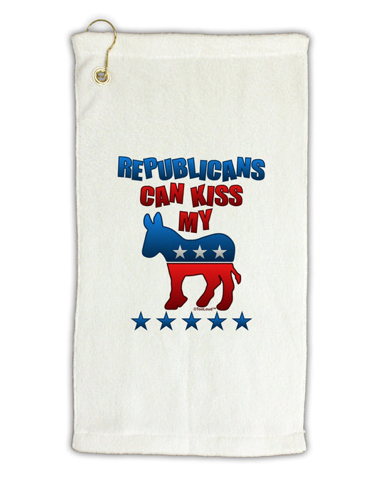 Republicans Can Kiss My - Democrat Micro Terry Gromet Golf Towel 11"x19-Golf Towel-TooLoud-White-Davson Sales
