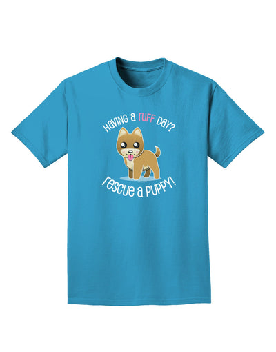 Rescue A Puppy Adult Dark T-Shirt-Mens T-Shirt-TooLoud-Turquoise-Small-Davson Sales