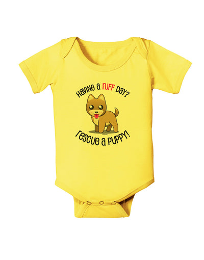 Rescue A Puppy Baby Romper Bodysuit-Baby Romper-TooLoud-Yellow-06-Months-Davson Sales