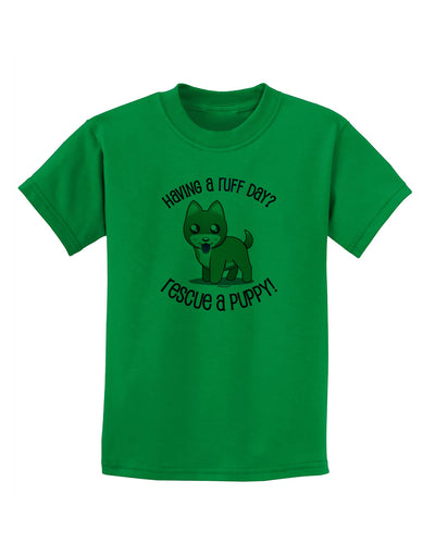 Rescue A Puppy Childrens T-Shirt-Childrens T-Shirt-TooLoud-Kelly-Green-X-Small-Davson Sales