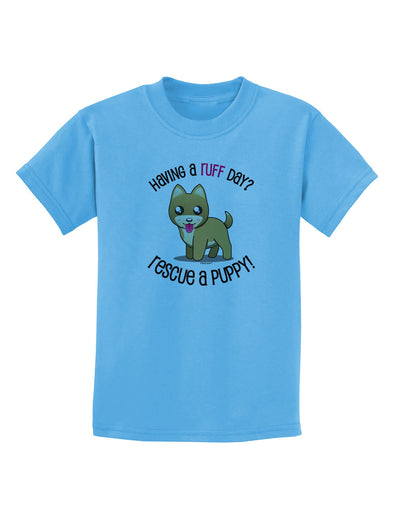 Rescue A Puppy Childrens T-Shirt-Childrens T-Shirt-TooLoud-Aquatic-Blue-X-Small-Davson Sales