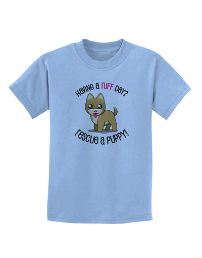 Rescue A Puppy Childrens T-Shirt-Childrens T-Shirt-TooLoud-Light-Blue-X-Small-Davson Sales