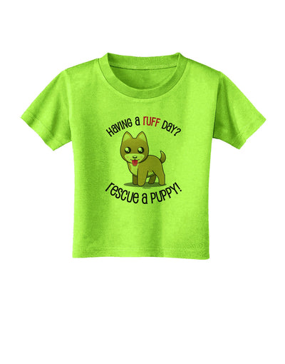 Rescue A Puppy Toddler T-Shirt-Toddler T-Shirt-TooLoud-Lime-Green-2T-Davson Sales