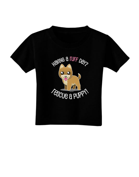 Rescue A Puppy Toddler T-Shirt Dark-Toddler T-Shirt-TooLoud-Black-2T-Davson Sales