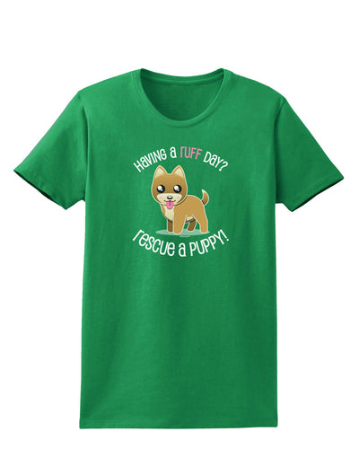 Rescue A Puppy Womens Dark T-Shirt-TooLoud-Kelly-Green-X-Small-Davson Sales