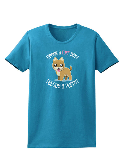 Rescue A Puppy Womens Dark T-Shirt-TooLoud-Turquoise-X-Small-Davson Sales