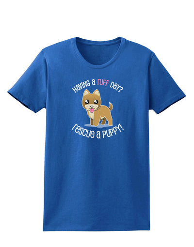 Rescue A Puppy Womens Dark T-Shirt-TooLoud-Royal-Blue-X-Small-Davson Sales