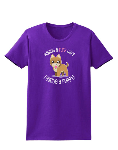 Rescue A Puppy Womens Dark T-Shirt-TooLoud-Purple-X-Small-Davson Sales