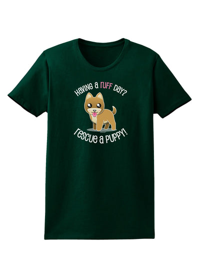 Rescue A Puppy Womens Dark T-Shirt-TooLoud-Forest-Green-Small-Davson Sales