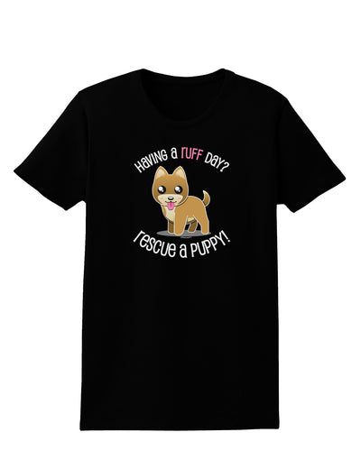 Rescue A Puppy Womens Dark T-Shirt-TooLoud-Black-X-Small-Davson Sales