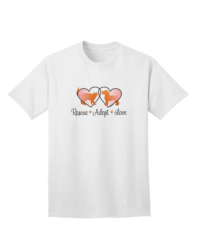 Rescue Adopt Love Adult T-Shirt-unisex t-shirt-TooLoud-White-Small-Davson Sales