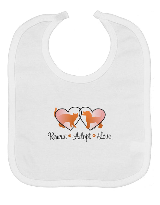 Rescue Adopt Love Baby Bib