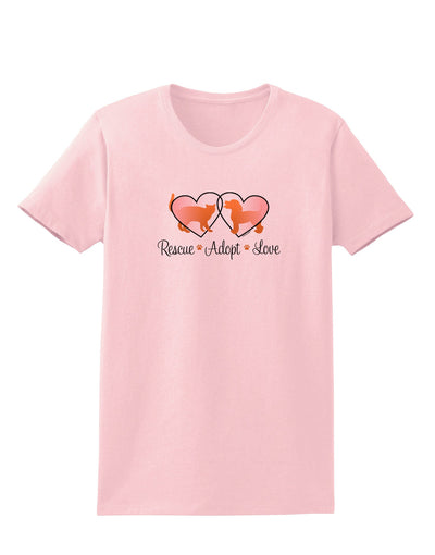 Rescue Adopt Love Womens T-Shirt-Womens T-Shirt-TooLoud-PalePink-X-Small-Davson Sales