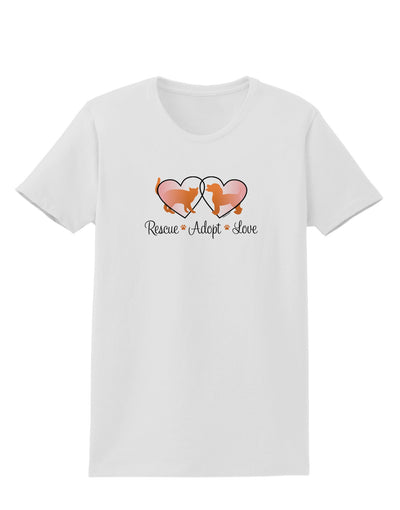 Rescue Adopt Love Womens T-Shirt-Womens T-Shirt-TooLoud-White-X-Small-Davson Sales