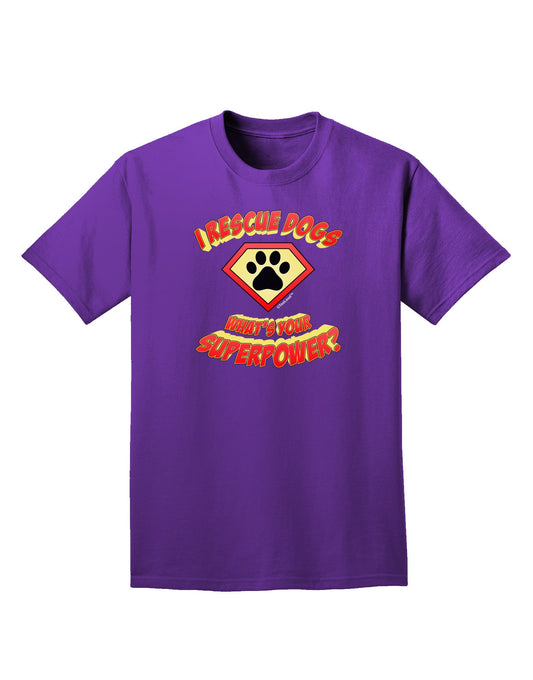 Rescue Dogs - Superpower Adult Dark T-Shirt-Mens T-Shirt-TooLoud-Purple-Small-Davson Sales