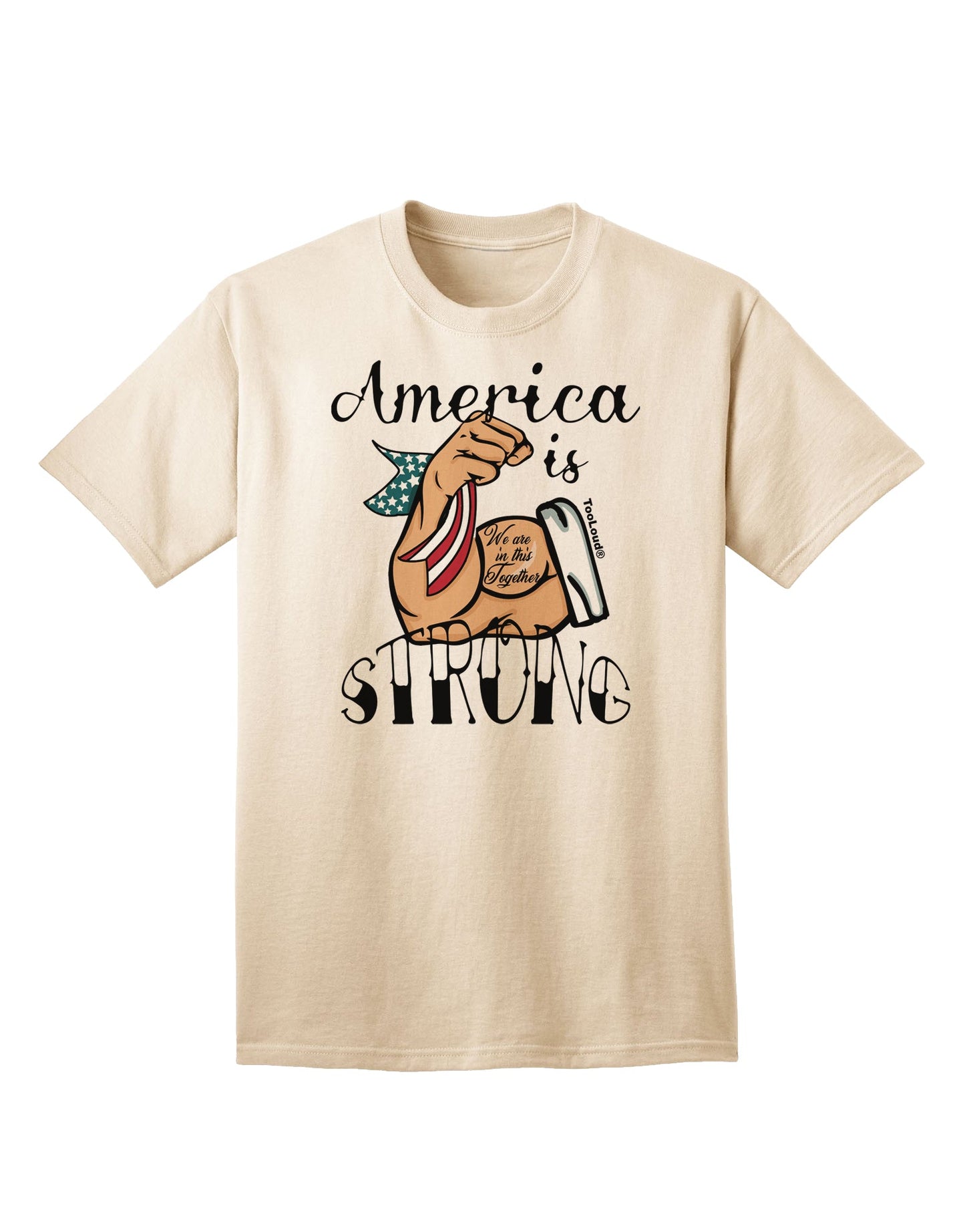 Resilient America: Conquering Adversity Adult T-Shirt-Mens T-shirts-TooLoud-Natural-Small-Davson Sales