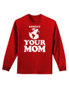 Respect Your Mom - Mother Earth Design Adult Long Sleeve Dark T-Shirt-TooLoud-Red-Small-Davson Sales