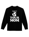 Respect Your Mom - Mother Earth Design Adult Long Sleeve Dark T-Shirt-TooLoud-Black-Small-Davson Sales