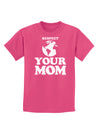 Respect Your Mom - Mother Earth Design Childrens Dark T-Shirt-Childrens T-Shirt-TooLoud-Sangria-X-Small-Davson Sales