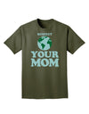 Respect Your Mom - Mother Earth Design - Color Adult Dark T-Shirt-Mens T-Shirt-TooLoud-Military-Green-Small-Davson Sales