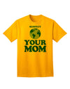 Respect Your Mom - Mother Earth Design - Color Adult T-Shirt-Mens T-Shirt-TooLoud-Gold-Small-Davson Sales