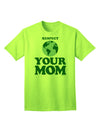 Respect Your Mom - Mother Earth Design - Color Adult T-Shirt-Mens T-Shirt-TooLoud-Neon-Green-Small-Davson Sales