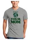 Respect Your Mom - Mother Earth Design - Color Adult V-Neck T-shirt-Mens V-Neck T-Shirt-TooLoud-HeatherGray-Small-Davson Sales
