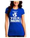 Respect Your Mom - Mother Earth Design Juniors Crew Dark T-Shirt-T-Shirts Juniors Tops-TooLoud-Royal-Blue-Juniors Fitted Small-Davson Sales