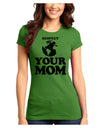 Respect Your Mom - Mother Earth Design Juniors T-Shirt-Womens Juniors T-Shirt-TooLoud-Kiwi-Green-Juniors Fitted X-Small-Davson Sales