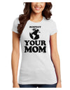 Respect Your Mom - Mother Earth Design Juniors T-Shirt-Womens Juniors T-Shirt-TooLoud-White-Juniors Fitted X-Small-Davson Sales