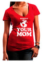 Respect Your Mom - Mother Earth Design Juniors V-Neck Dark T-Shirt-Womens V-Neck T-Shirts-TooLoud-Red-Juniors Fitted Small-Davson Sales