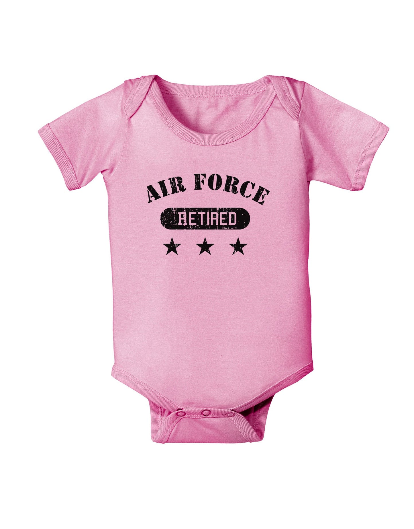 Retired Air Force Baby Romper Bodysuit-Baby Romper-TooLoud-Pink-06-Months-Davson Sales