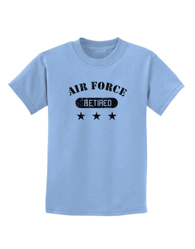 Retired Air Force Childrens T-Shirt-Childrens T-Shirt-TooLoud-Light-Blue-X-Small-Davson Sales