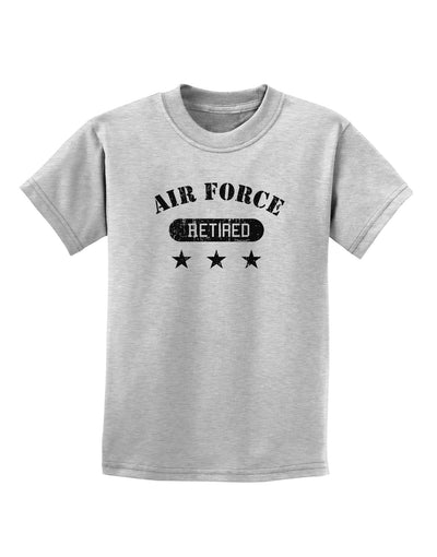 Retired Air Force Childrens T-Shirt-Childrens T-Shirt-TooLoud-AshGray-X-Small-Davson Sales