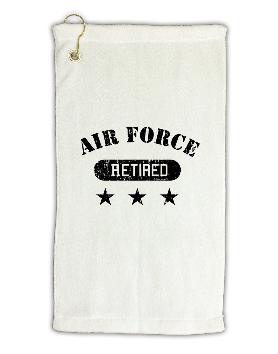 Retired Air Force Micro Terry Gromet Golf Towel 16 x 25 inch by TooLoud-Golf Towel-TooLoud-White-Davson Sales