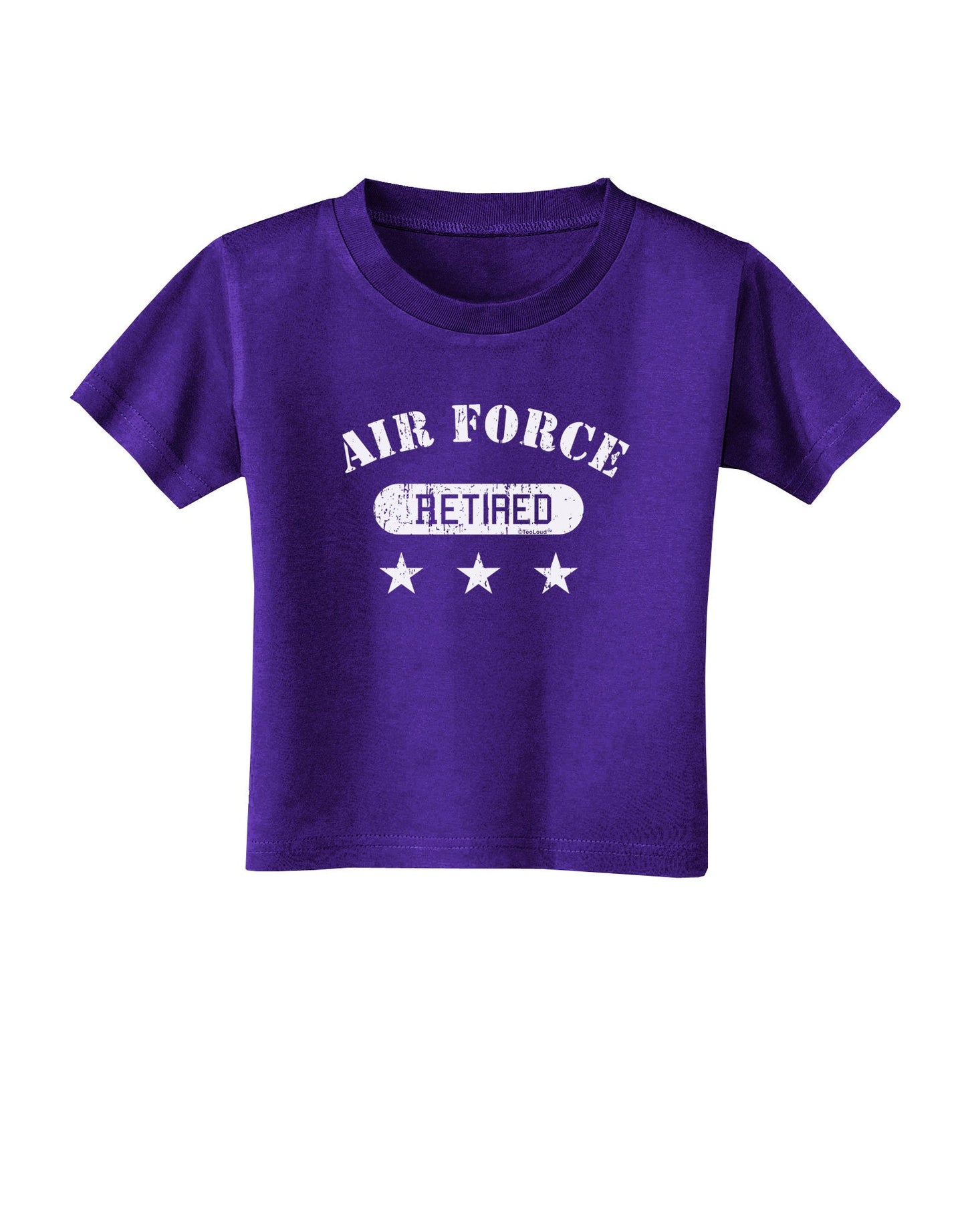 Retired Air Force Toddler T-Shirt Dark-Toddler T-Shirt-TooLoud-Purple-2T-Davson Sales