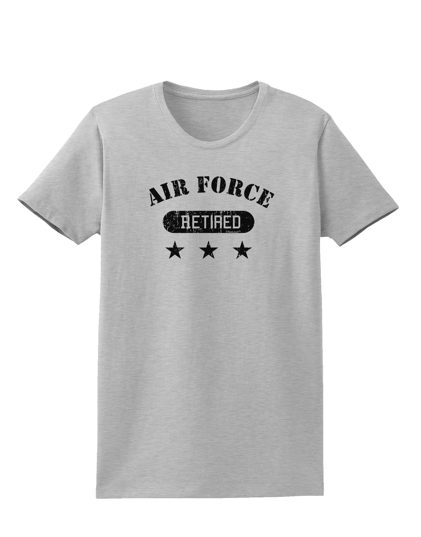 Retired Air Force Womens T-Shirt-Womens T-Shirt-TooLoud-AshGray-X-Small-Davson Sales
