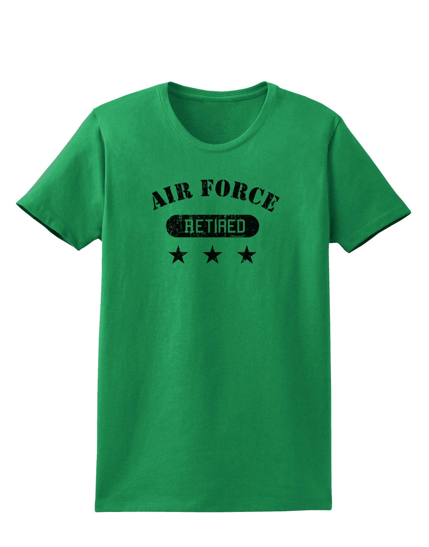 Retired Air Force Womens T-Shirt-Womens T-Shirt-TooLoud-Kelly-Green-X-Small-Davson Sales