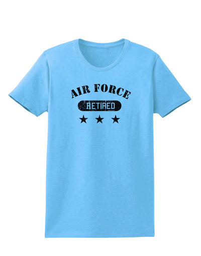 Retired Air Force Womens T-Shirt-Womens T-Shirt-TooLoud-Aquatic-Blue-X-Small-Davson Sales