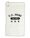 Retired Army Micro Terry Gromet Golf Towel 16 x 25 inch by TooLoud-Golf Towel-TooLoud-White-Davson Sales