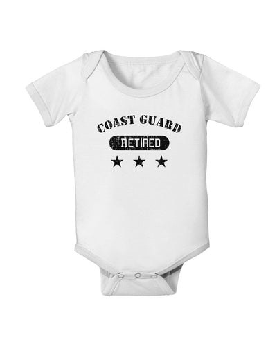 Retired Coast Guard Baby Romper Bodysuit-Baby Romper-TooLoud-White-06-Months-Davson Sales