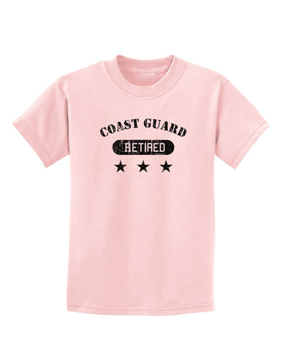 Retired Coast Guard Childrens T-Shirt-Childrens T-Shirt-TooLoud-PalePink-X-Small-Davson Sales