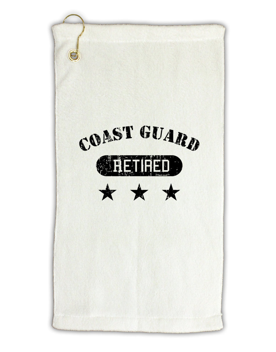 Retired Coast Guard Micro Terry Gromet Golf Towel 16 x 25 inch by TooLoud-Golf Towel-TooLoud-White-Davson Sales