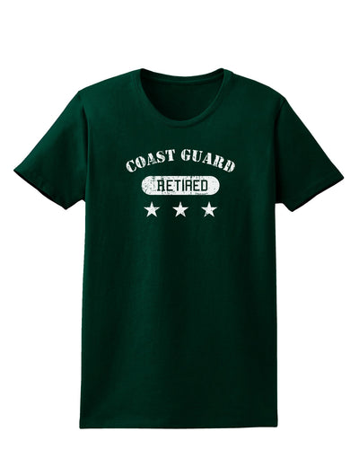 Retired Coast Guard Womens Dark T-Shirt-TooLoud-Forest-Green-Small-Davson Sales