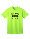 Retired Navy Adult T-Shirt: Commemorative Edition for Veterans-Mens T-shirts-TooLoud-Neon-Green-Small-Davson Sales