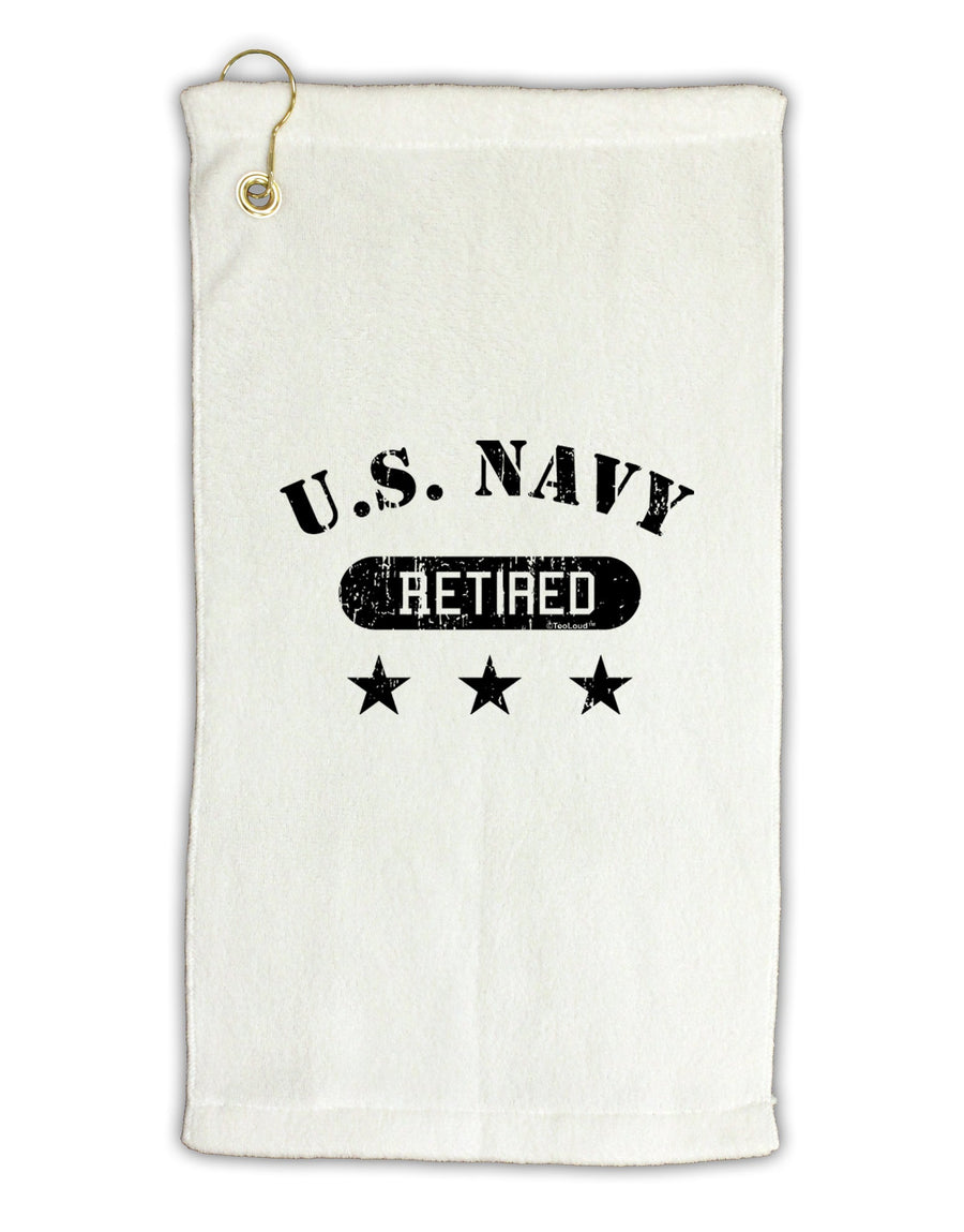 Retired Navy Micro Terry Gromet Golf Towel 16 x 25 inch by TooLoud-Golf Towel-TooLoud-White-Davson Sales