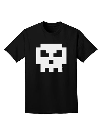 Retro 8-Bit Skull Adult Dark T-Shirt-Mens T-Shirt-TooLoud-Black-Small-Davson Sales