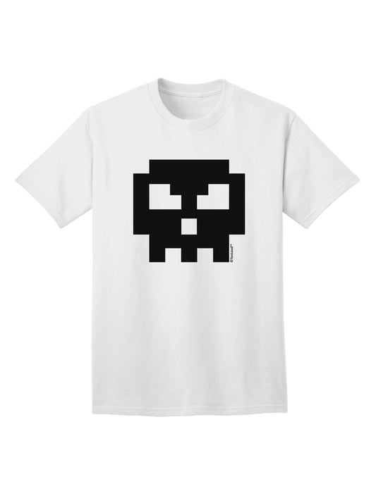 Retro 8-Bit Skull Adult T-Shirt-Mens T-Shirt-TooLoud-White-Small-Davson Sales